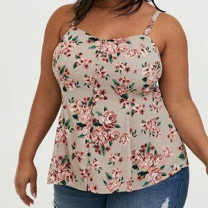 Torrid Georgette Button Front Floral Cami